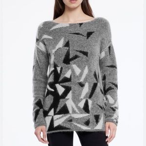 NWOT Sarah Pacini black and white patterned long sweater